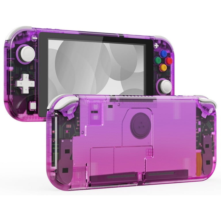 eXtremeRate Gradient Translucent Purple Rose Red DIY Replacement