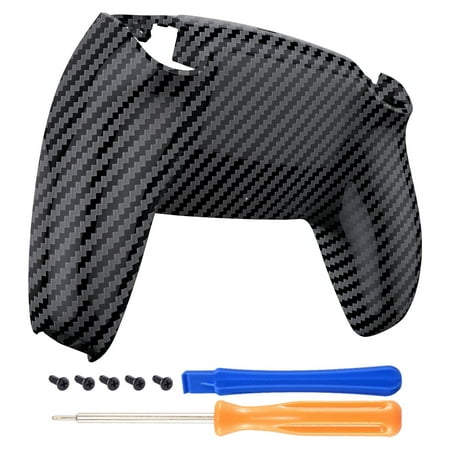 eXtremeRate Graphite Carbon Fiber Patterned Back Housing Bottom Shell Replacement Back Shell Cover for ps5 Controller