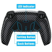 eXtremeRate Graphite Carbon Fiber Remap Kit Upgrade Board Back Shell 4 Buttons for PS5 Controller BDM 010/020