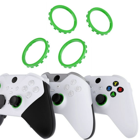 eXtremeRate Green Accent Rings ASR Version Shell for Xbox Series X/S Controller, for Xbox One Elite