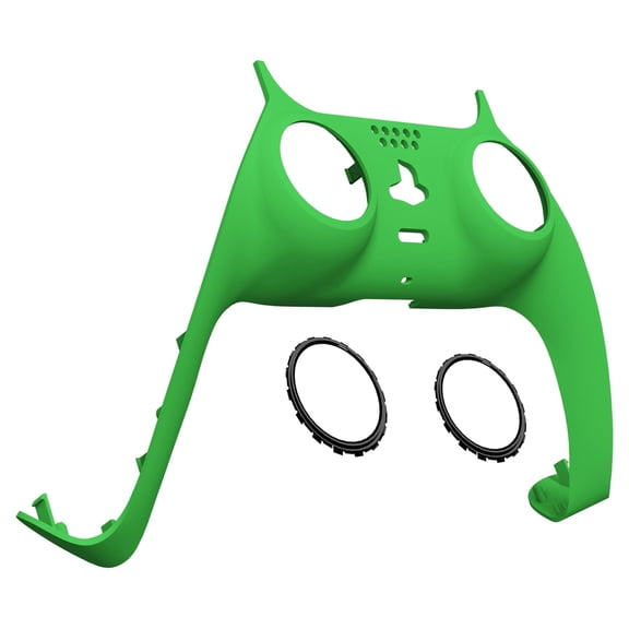eXtremeRate Green Decorative Trim Shell Replacement Clip Shell w/Accent Rings for ps5 Controller BDM-010/020/030/040