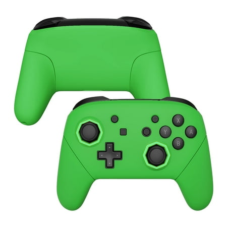 eXtremeRate Green Faceplate Backplate Handles Cover, Octagonal Gated Sticks Design DIY Replacement Grip Housing Shell for Nintendo Switch Pro Controller - Controller NOT Included