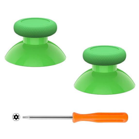eXtremeRate Green Replacement Thumbsticks Kit Analog Stick Buttons for Xbox One S/X/Elite Controller