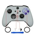 thumbnail image 1 of eXtremeRate Grip Front Shell Foggy Clear Black Faceplate for Xbox One Elite Model 1698, Xbox One Elite Series 2 Core with Thumbstick Accent Rings - Controller Not Included, 1 of 7