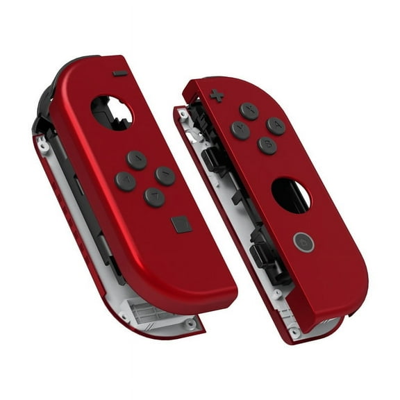 eXtremeRate Grip Red Housing w/Colorful Buttons Replacement Shell for Nintendo Switch/OLED Joycon