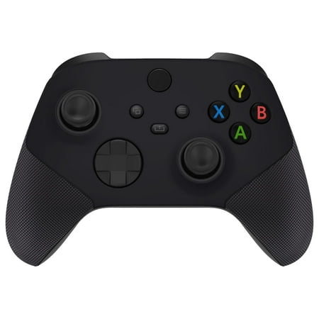 eXtremeRate Grips Shell with Accent Rings Black Grip Handles Faceplate for Xbox Core Controller