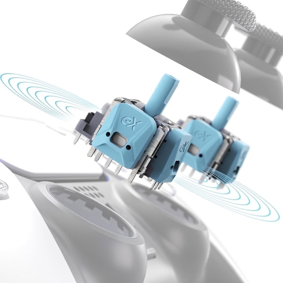 eXtremeRate Hall Effect Joysticks for PS5 - Calibratable Anti-Drift Kit w/ 80gf Sensors (Blue)