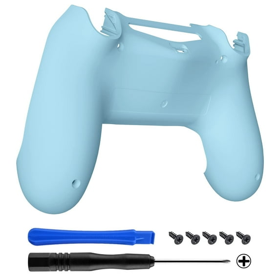 eXtremeRate Heaven Blue Replacement Parts Back Housing Cover Bottom Shell for ps4 Controller JDM-040/050/055