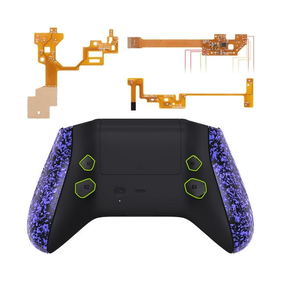 eXtremeRate Hope Programable Remap Kit, Upgrade Boards & Redesigned Back Shell & Side Rails & Back Buttons for Xbox Core Controller - Textured Purple