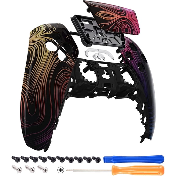 eXtremeRate Illusion Space Touchpad Front Housing Shell Replacement Cover for PS5 Controller BDM-010/020/030/040