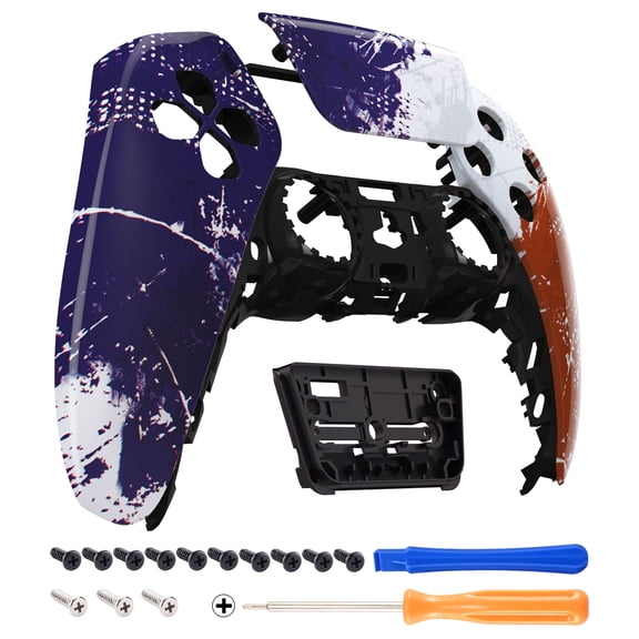 eXtremeRate Impression France Flag Touchpad Front Housing Shell Compatible with ps5 Controller, DIY Replacement Shell Custom Touch Pad Cover Faceplate Compatible with ps5 Controller