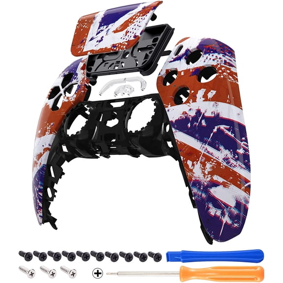 eXtremeRate Impression UK Flag Replacement Touchpad Front Housing Shell for ps5 Controller BDM-010/020/030/040