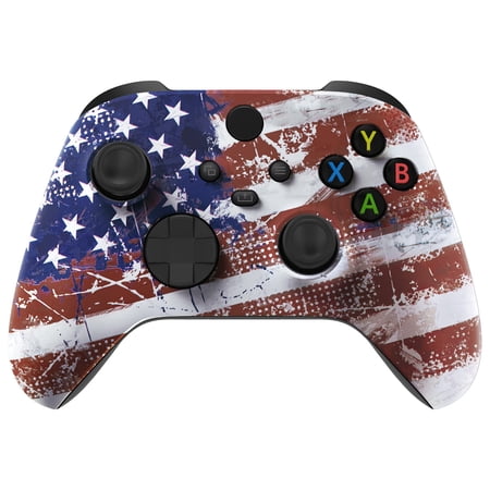 eXtremeRate Impression US Flag Replacement Front Housing Cover for Xbox Core Controller