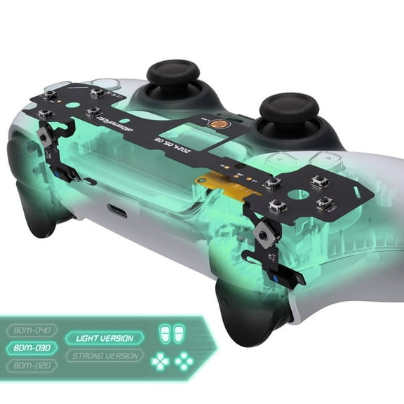 eXtremeRate Light Version Whole Clicky Kit for PS5 Controller BDM-030 Shoulder Face Dpad Buttons, Custom Micro Switch L2R2 Face Buttons Clicky Kit and Tactile L1R1 Keys Mouse Click for PS5 Controller