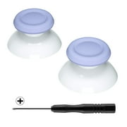 eXtremeRate Light Vight & White Dual-Color Replacement 3D Joystick Thumbsticks for PS5 Controller, Analog Thumb Sticks with Screwdriver for PS4 Slim Pro Controller