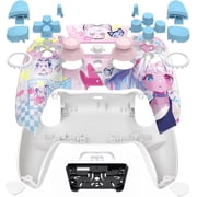eXtremeRate Luna Full Shell & Buttons Kit for PS5 Controller BDM-030/040/050, Redesigned Front & Back Shell, Replacement Touchpad Cover