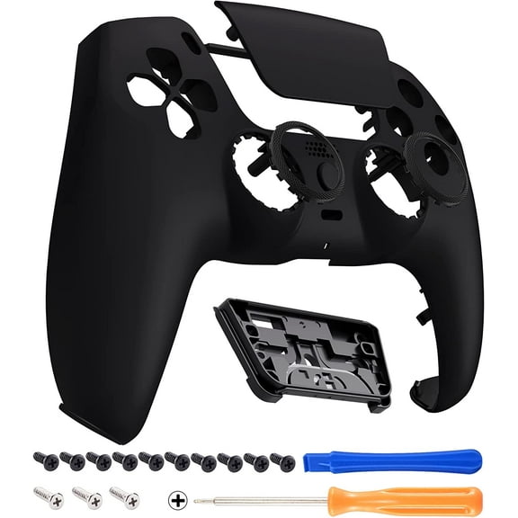 eXtremeRate Luna Redesigned Black Replacement Front Cover Touchpad for ps5 Controller BDM-010/020/030/040