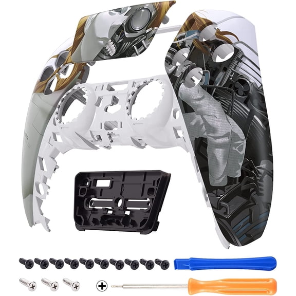 eXtremeRate Mamba Assassin Bot III Touchpad Front Housing Shell Compatible with ps5 Controller, DIY Replacement Shell Custom Touch Pad Cover Faceplate Compatible with ps5 Controller