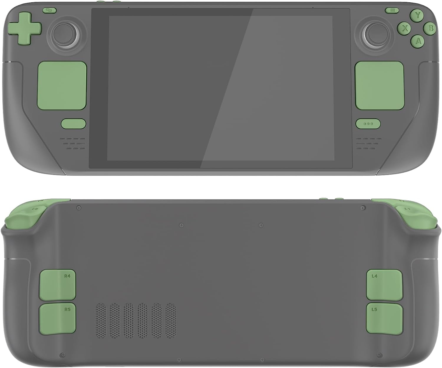 eXtremeRate Matcha Green Replacement ABXY Dpad Trackpad Bumpers