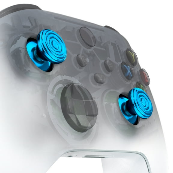 eXtremeRate Metal Blue Thumbsticks Aluminum Alloy Stick Buttons for Xbox Core Wireless Controller