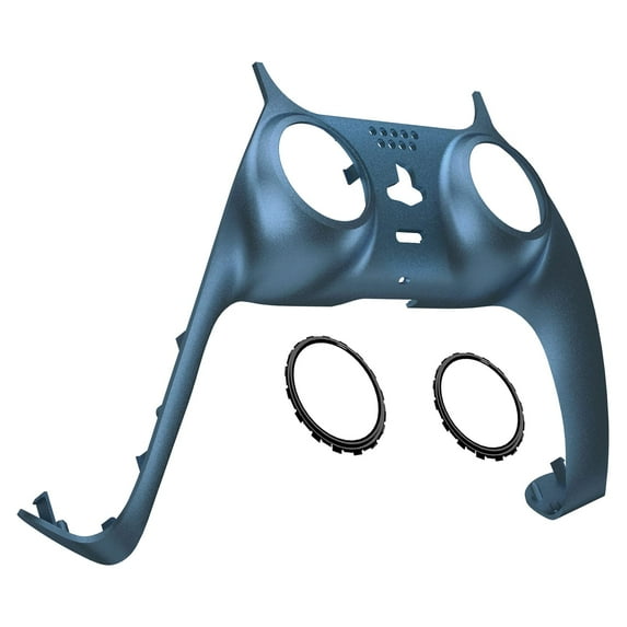 eXtremeRate Metallic Regal Blue Trim Shell Replacement Clip Shell w/Accent Rings for ps5 Controller