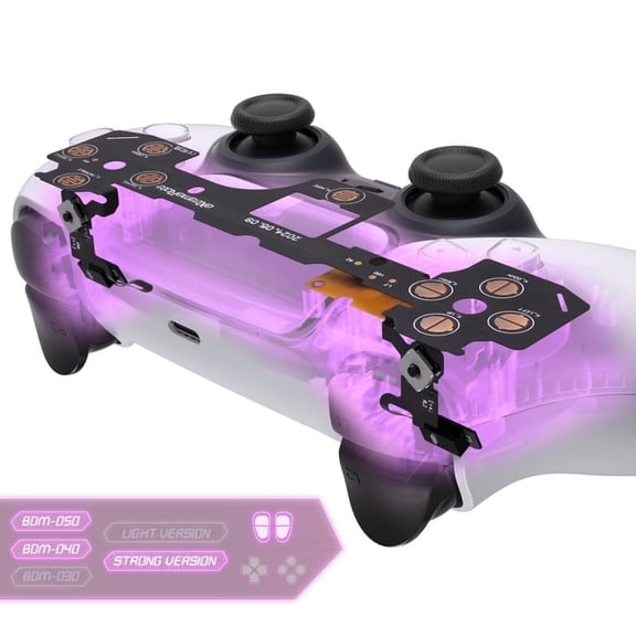 eXtremeRate Micro Switch - Strong Version Tactile Clicky Hair Trigger Kit V2 Buttons, Ergonomic Micro Switches L2R2 Tactile L1R1 Mouse Click Kit for PS5 Controller BDM-050 Shoulder