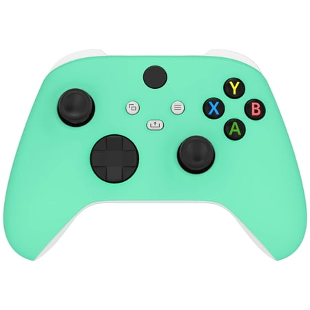 eXtremeRate Mint Green Back Panels Cover Faceplate Front Housing for Xbox Core Wireless Controller