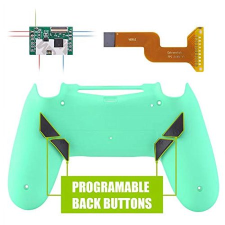 eXtremeRate Mint Green Remap Kit w /Upgrade Board & Back Shell & 4 Back Buttons for PS4 Controller JDM-040/050/055