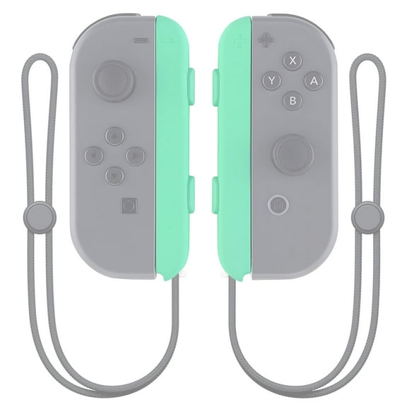 eXtremeRate Mint Green Replacement Shell Joycon Wrist Strap Buttons for Nintendo Switch- 2 Pack