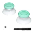 thumbnail image 1 of eXtremeRate Mint Green & White Dual-Color Replacement 3D Joystick Thumbsticks for PS5 Controller, Analog Thumb Sticks with Screwdriver for PS4 Slim Pro Controller, 1 of 7