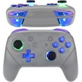 thumbnail image 1 of eXtremeRate Multi-Colors Luminated DTFS LED Kit V2, Thumbsticks Dpad ABXY ZR ZL L R Buttons Chameleon Purple Blue Classical Symbols Keys for Nintendo Switch Pro Controller - Controller NOT Included, 1 of 8