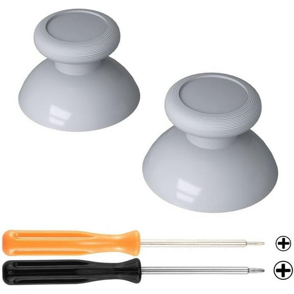 eXtremeRate New Hope Gray Replacement 3D Joystick Thumbsticks, Analog Thumb Sticks with Cross Screwdriver for Nintendo Switch Pro Controller