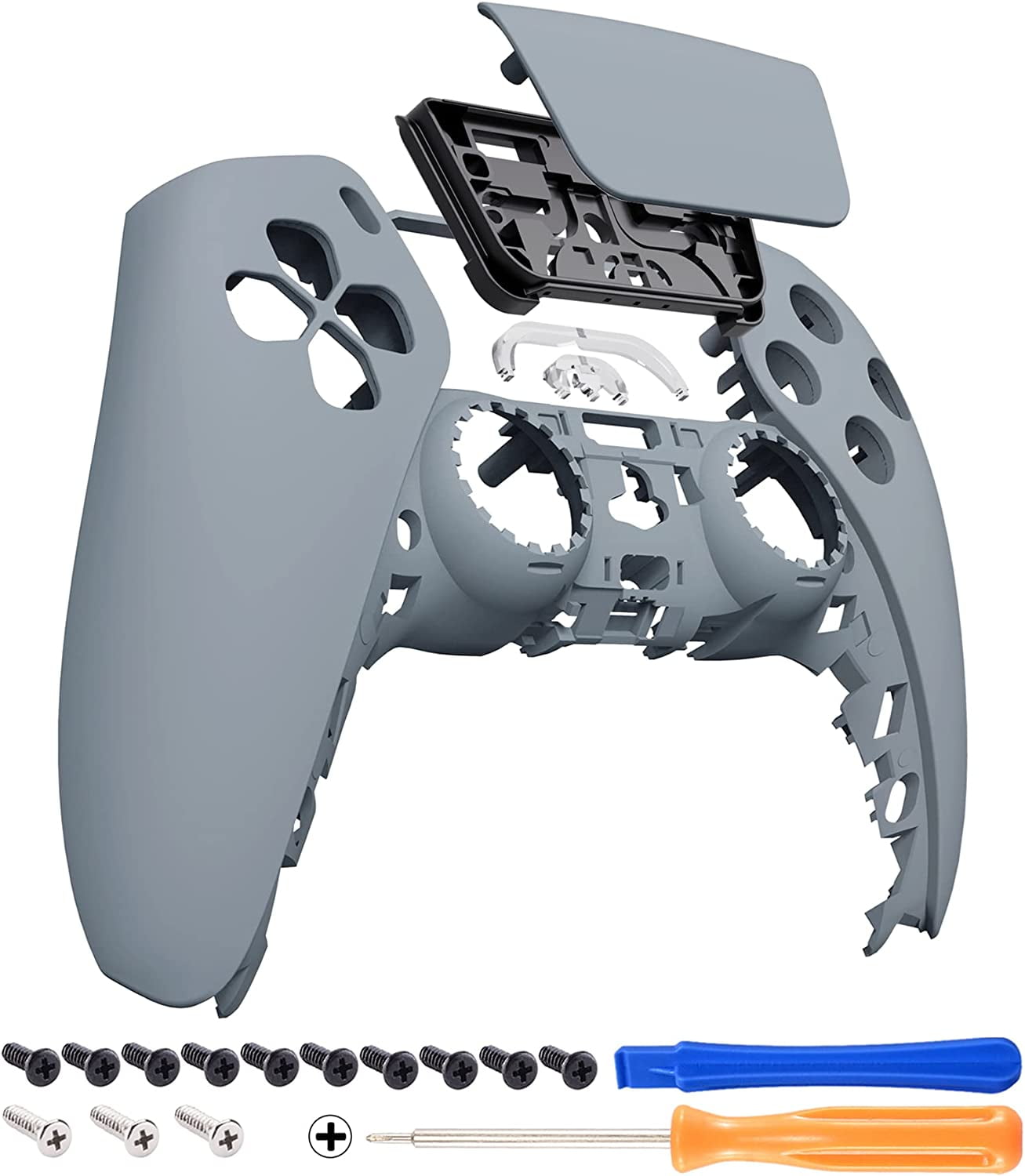 eXtremeRate New Hope Gray Replacement Touchpad Front Housing Shell for ps5 Controller BDM-010/020/030/040