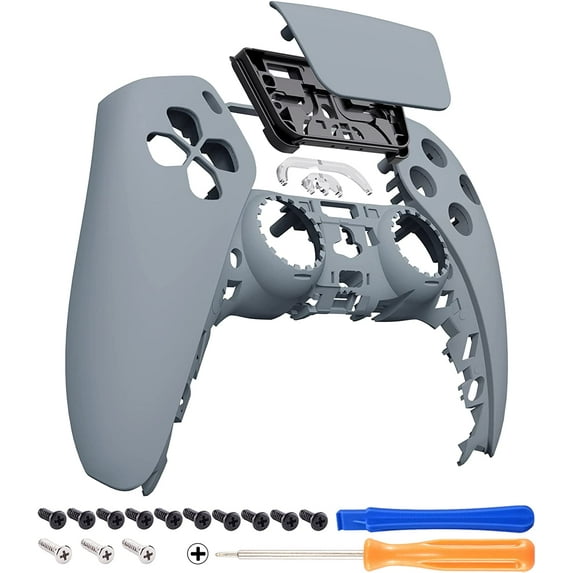 eXtremeRate New Hope Gray Replacement Touchpad Front Housing Shell for ps5 Controller BDM-010/020/030/040