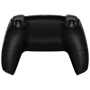 eXtremeRate Non-Slip Custom Back Plate Bottom Shell Compatible with p s 5 Controller, 3D Splashing Cover Game Improvement Replacement Back Shell - Textured Black
