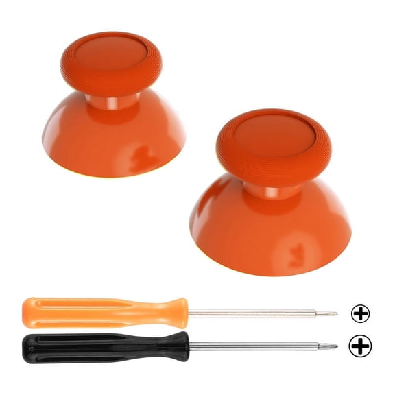 eXtremeRate Orange Replacement 3D Joystick Thumbsticks, Analog Thumb Sticks with Cross Screwdriver for Nintendo Switch Pro Controller