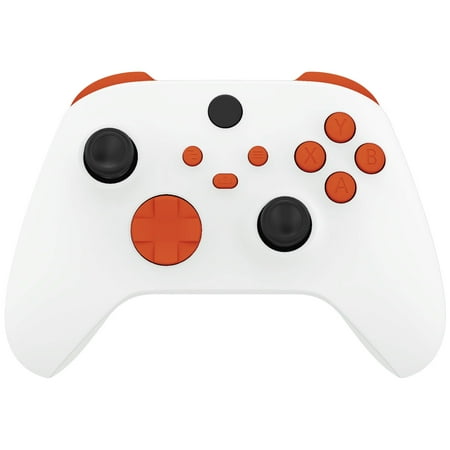 eXtremeRate Orange Replacement Buttons DIY Kit LB RB LT RT Bumpers Trigers Dpad ABXY Share Keys Parts for Xbox Core Wireless Controller