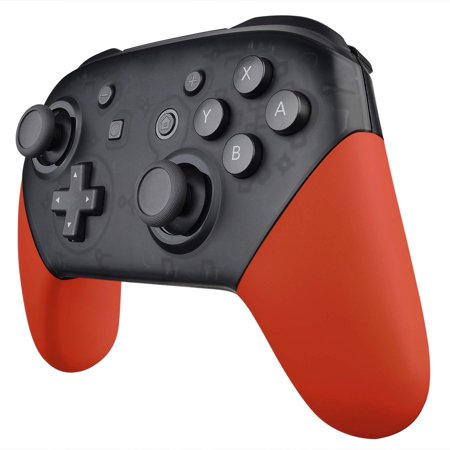eXtremeRate Orange Replacement Handle Grips for Nintendo Switch Pro Controller, Soft Touch DIY Hand Grip Shell for Nintendo Switch Pro - Controller NOT Included