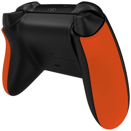 eXtremeRate Orange Replacement Left Right Side Rails Rear Shell for Xbox Core Wireless Controller