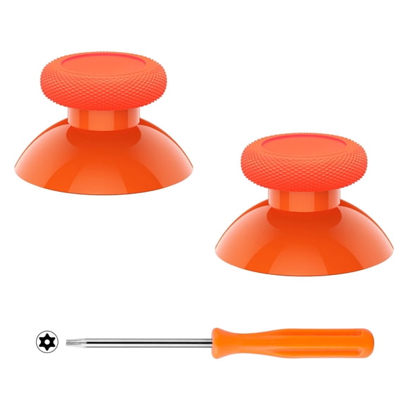 eXtremeRate Orange Replacement Thumbsticks Kit Stick Buttons for Xbox One S/X/Elite Controller