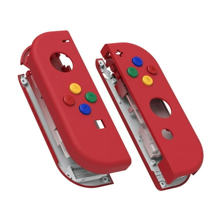 eXtremeRate Passion Red Housing w/Coloful Buttons Replacement Shell for Nintendo Switch/OLED Joycon