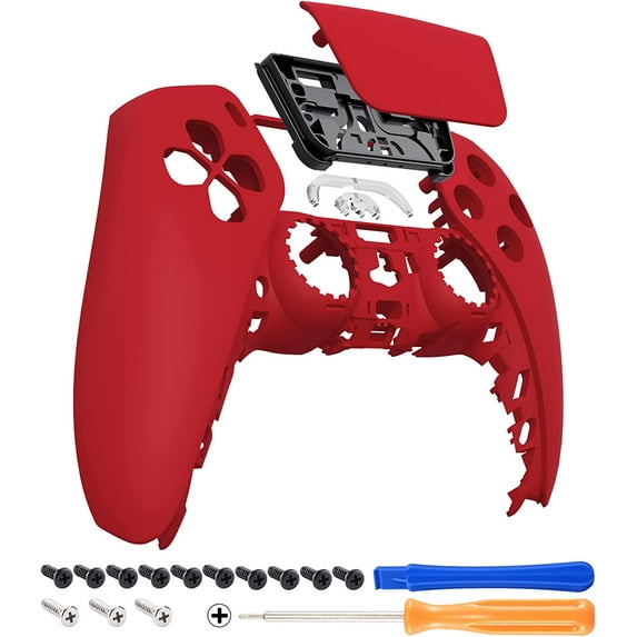 eXtremeRate Passion Red Touchpad Front Housing Shell Replacement Cover for ps5 Controller BDM-010/020/030/040