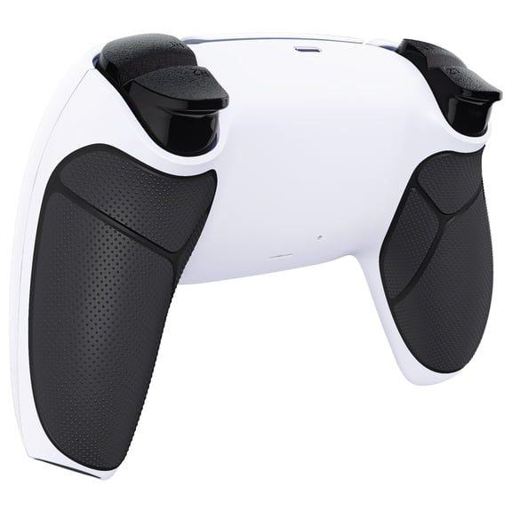 eXtremeRate Performance Rubberized Grip Back Plate Custom Bottom Shell Compatible with p s 5 Controller, Replacement Back Shell Cover - Rubberized Black White