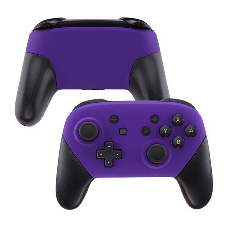 eXtremeRate Purple Faceplate and Backplate for Nintendo Switch Pro Controller, Soft Touch DIY Replacement Shell Housing Case for Nintendo Switch Pro - Controller NOT Included