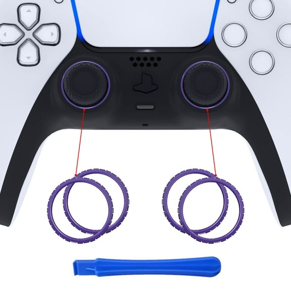 eXtremeRate Purple Replacement Accessories Accent Rings for ps5 Controller BDM-010/020/030/040