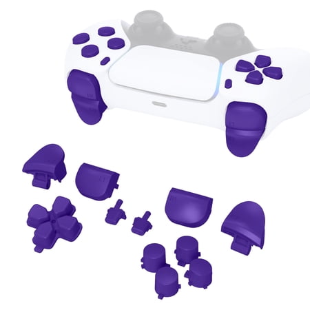 eXtremeRate Purple Replacement D-pad R1 L1 R2 L2 Triggers Share Options Face Buttons for ps5 Controller BDM-010/020