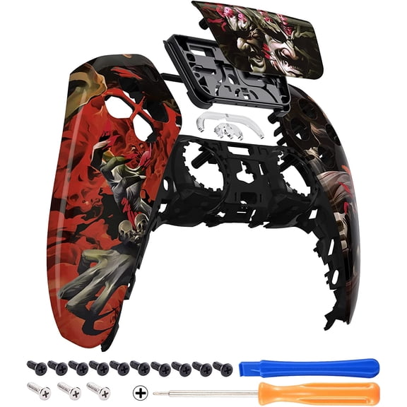 eXtremeRate Rage of Asura Replacement Touchpad Front Housing Shell for ps5 Controller BDM-010/020/030/040