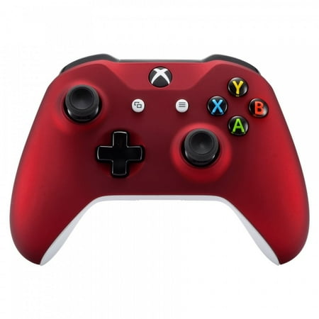 eXtremeRate Red Faceplate Cover Front Housing Shell Case, Comfortable Grip Replacement Kit for Microsoft Xbox One X & One S Controller - Controller NOT Included