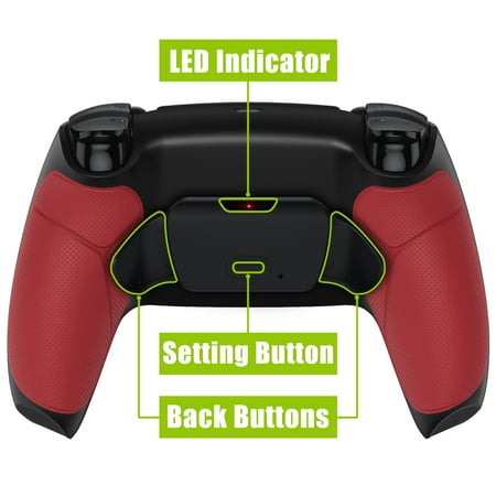 eXtremeRate Red RISE 2.0 Remap KitUpgrade Board Back Shell Buttons for PS5 Controller BDM-010/020