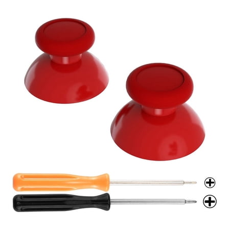 eXtremeRate Red Replacement 3D Joystick Thumbsticks, Analog Thumb Sticks with Cross Screwdriver for Nintendo Switch Pro Controller